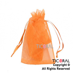 BOLSA NARANJA ORGANZA 20X13CM HS2626-4 x 1